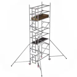Click Here To Enlarge This Photo Of UTS 500 6&period;2m Platform Height Aluminium Scaffold Tower Single Width 1&period;8m x 850mm