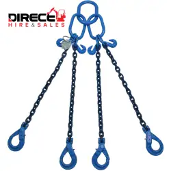 Click Here To Enlarge This Photo Of 4 Leg 5.3t 3m EWL Chain Sling C/W Safety Hooks