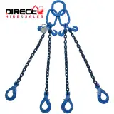 4 Leg 8.4t 3m EWL Chain Sling C/W Safety Hooks