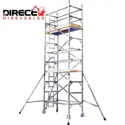 Click Here To Enlarge This Photo Of 7.2m (P/H) Alloy Scaffold Tower Single Width 1.8m x 850mm